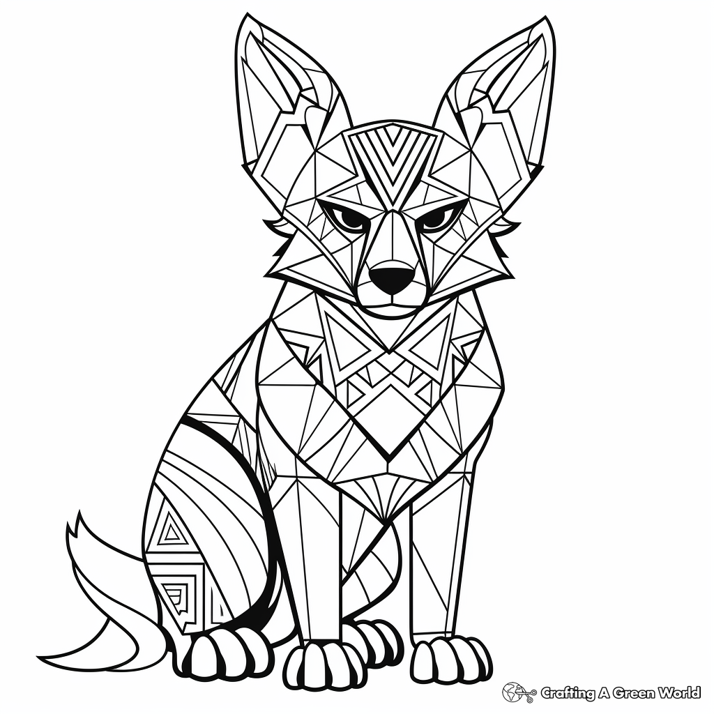 Geometric Animal Coloring Pages Free Printable 
