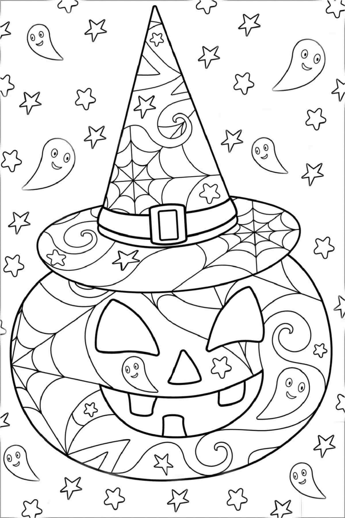 preschool halloween coloring pages