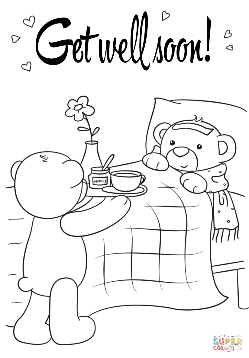 Get Well Soon 20 Free Printable Coloring Pages