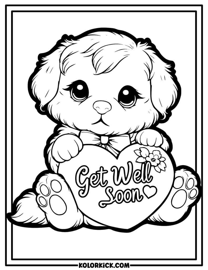 get well soon coloring pages