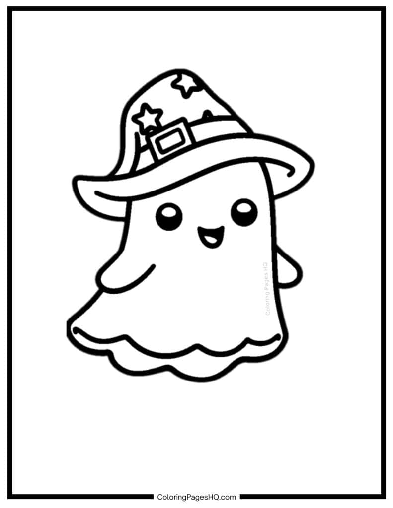 Ghost Coloring Pages Free PDF Printables Coloring Pages HQ