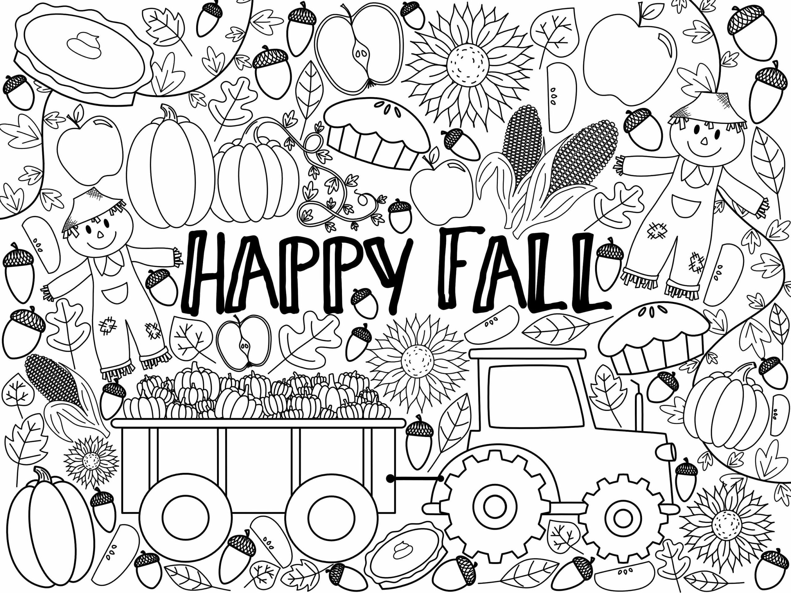 autumn coloring pages