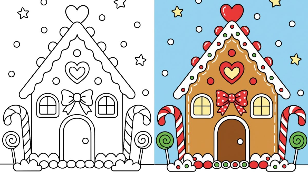 gingerbread coloring page