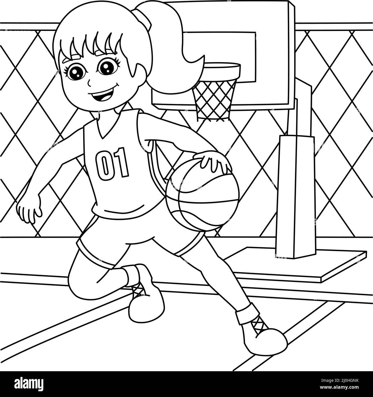 basketball coloring page