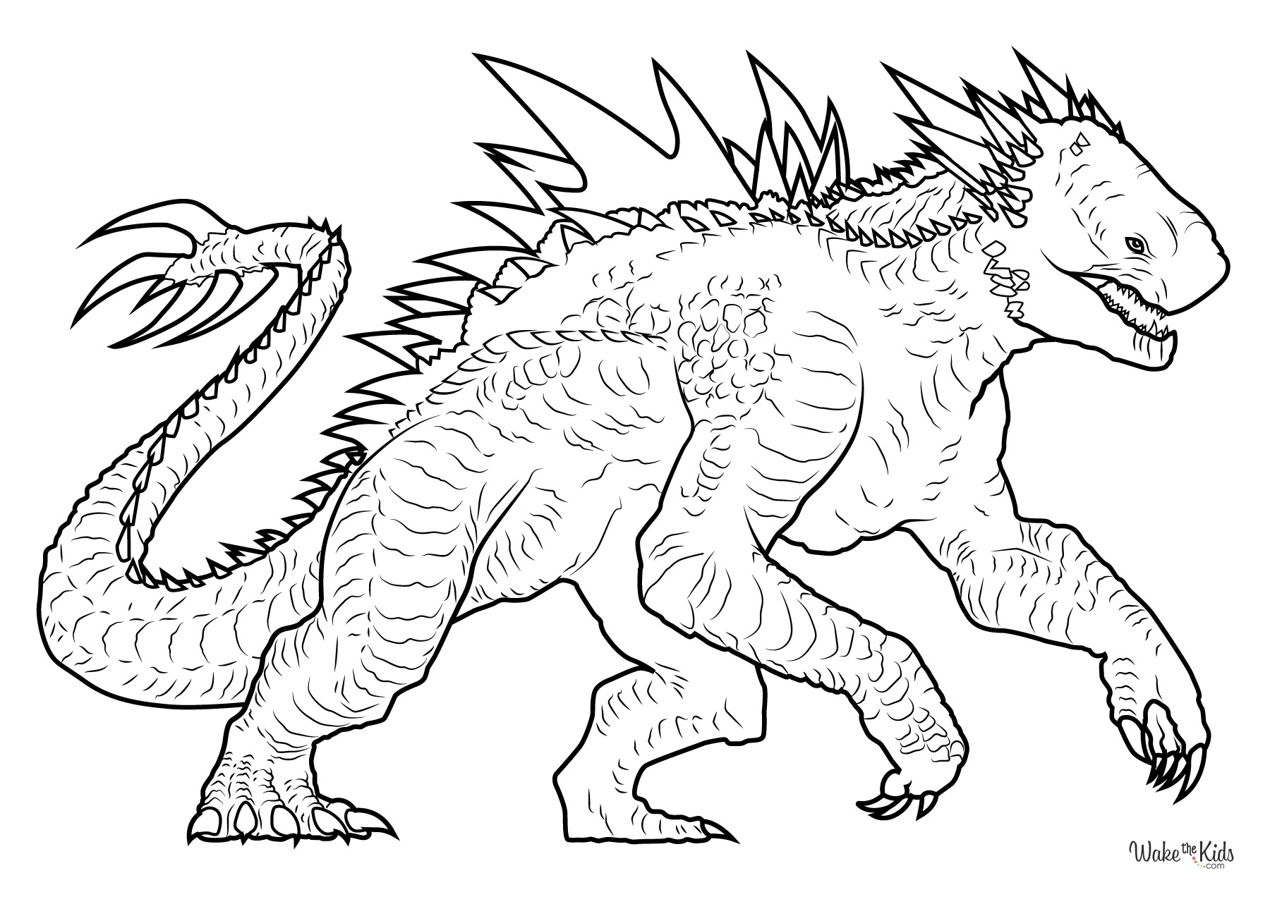 godzilla coloring page