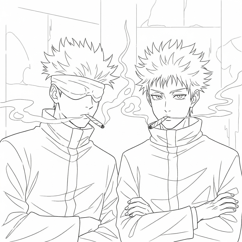 Gojo And Geto Relax Coloring app