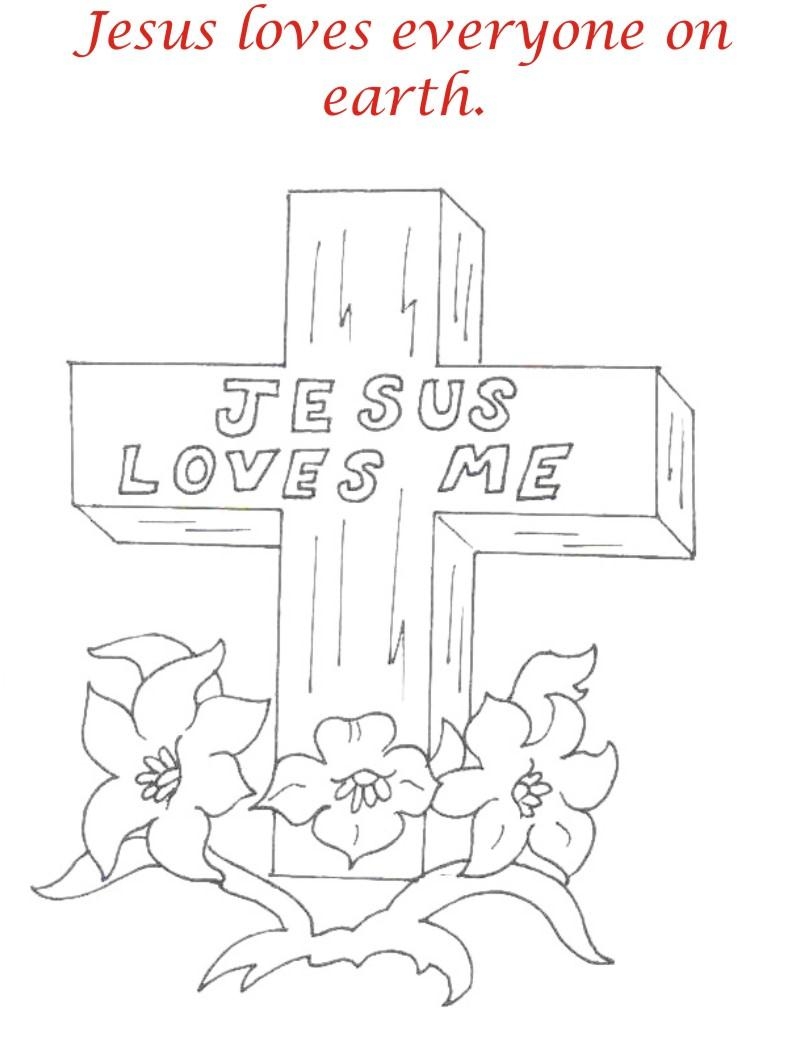 Good Friday Coloring Printable Page For Kids 2