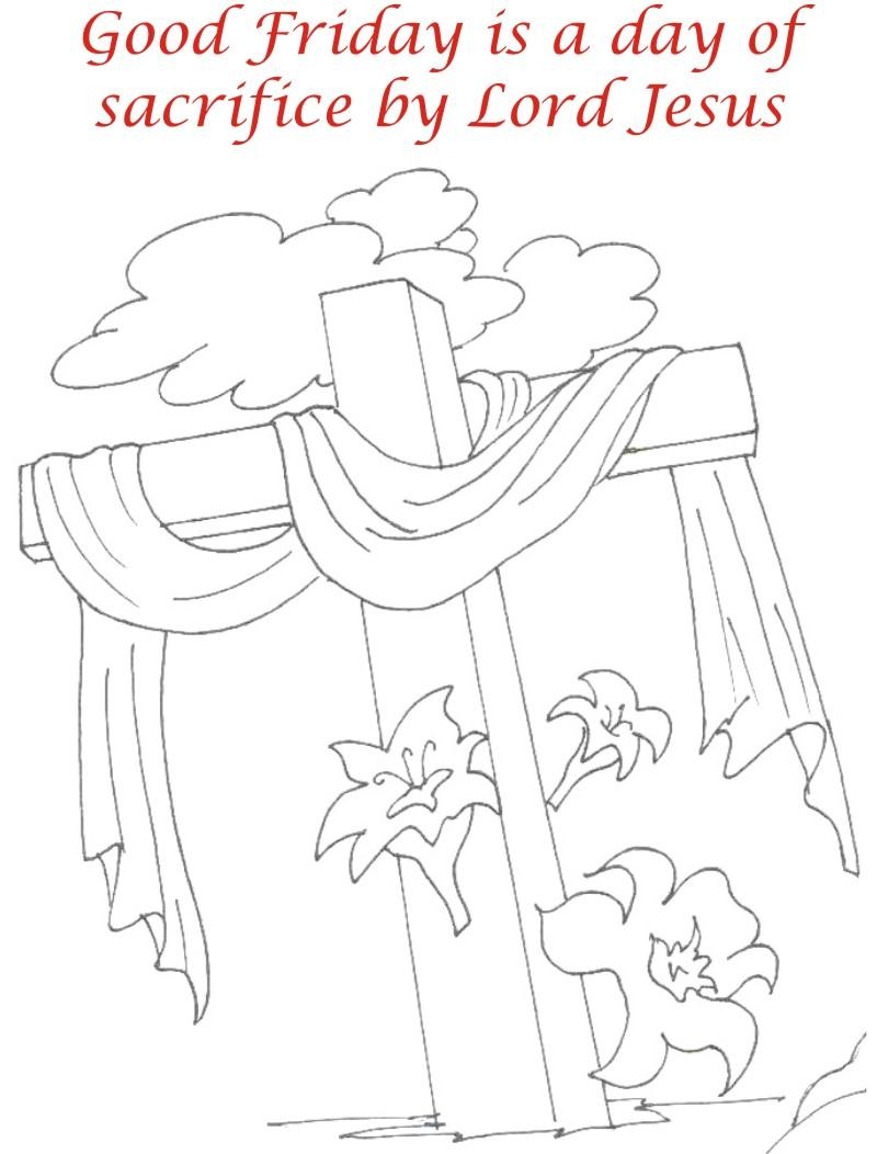 Good Friday Coloring Printable Page For Kids 6