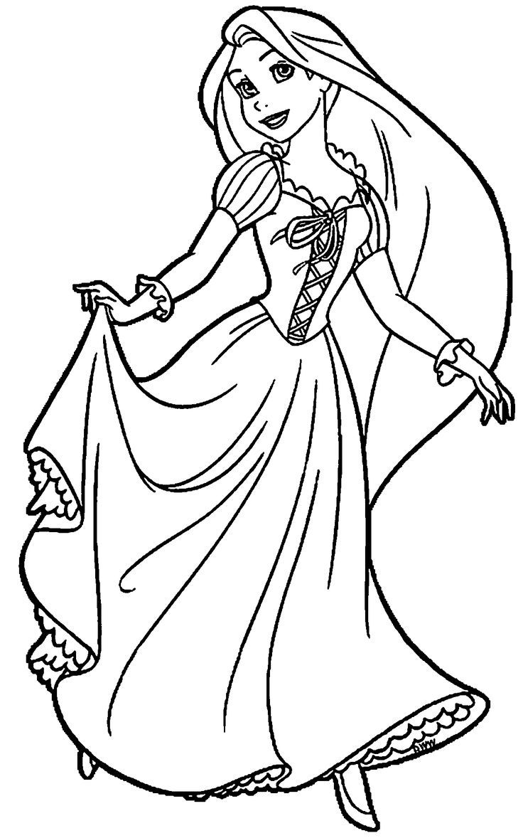 disney princess rapunzel coloring pages