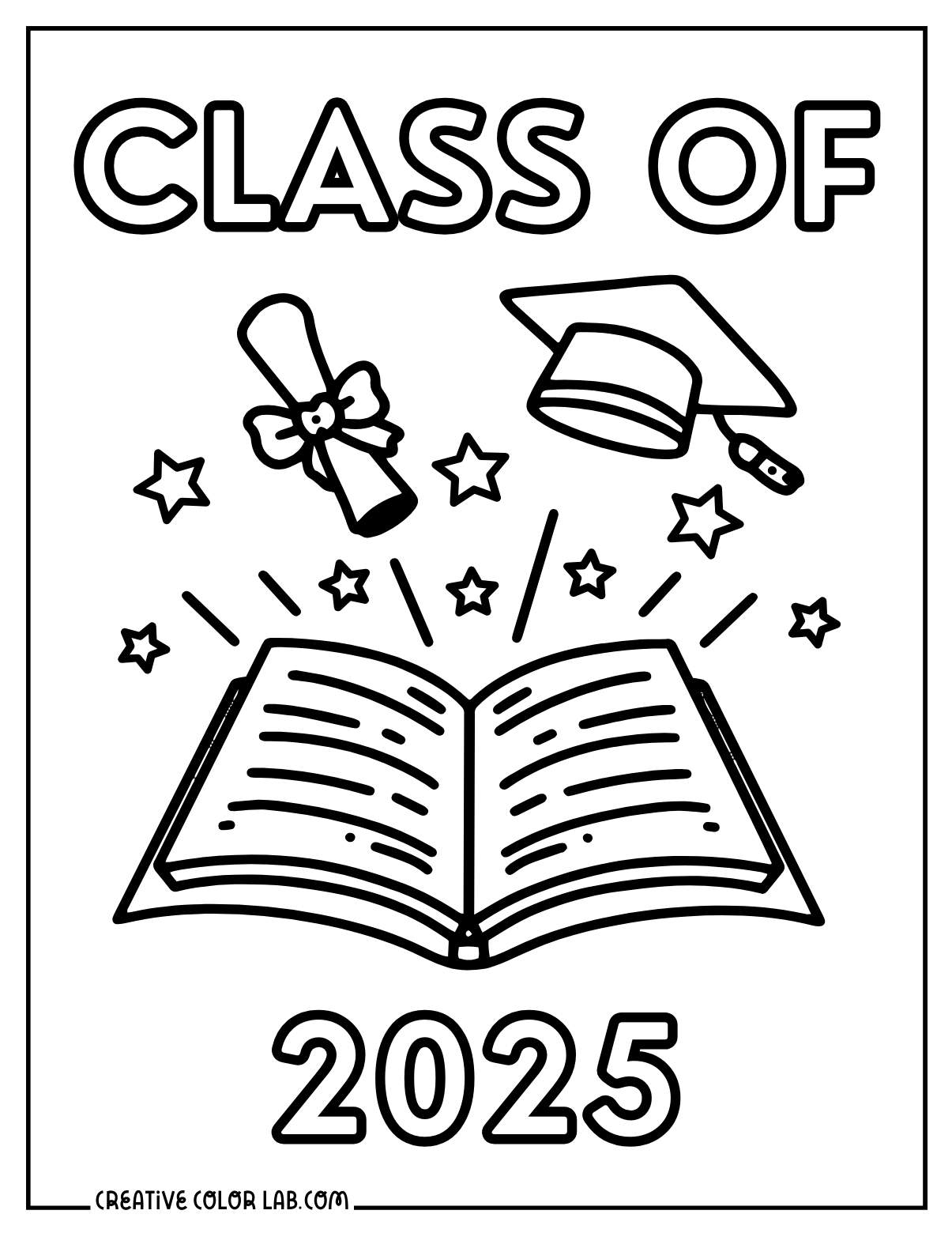 free printable preschool graduation coloring pages