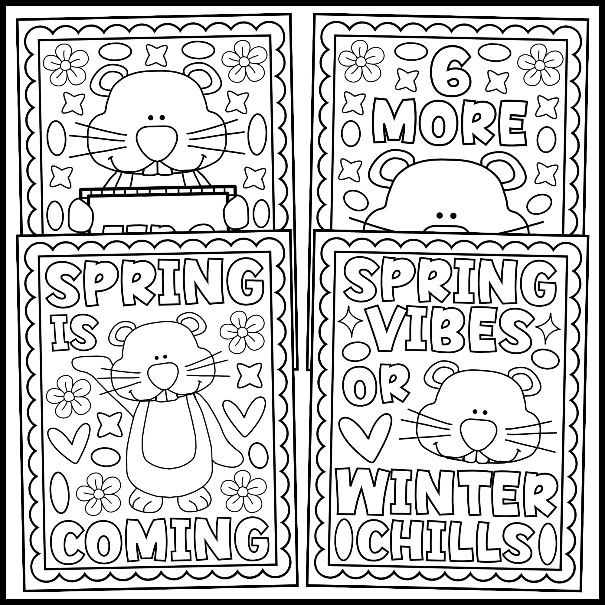 groundhog day coloring pages for preschoolers