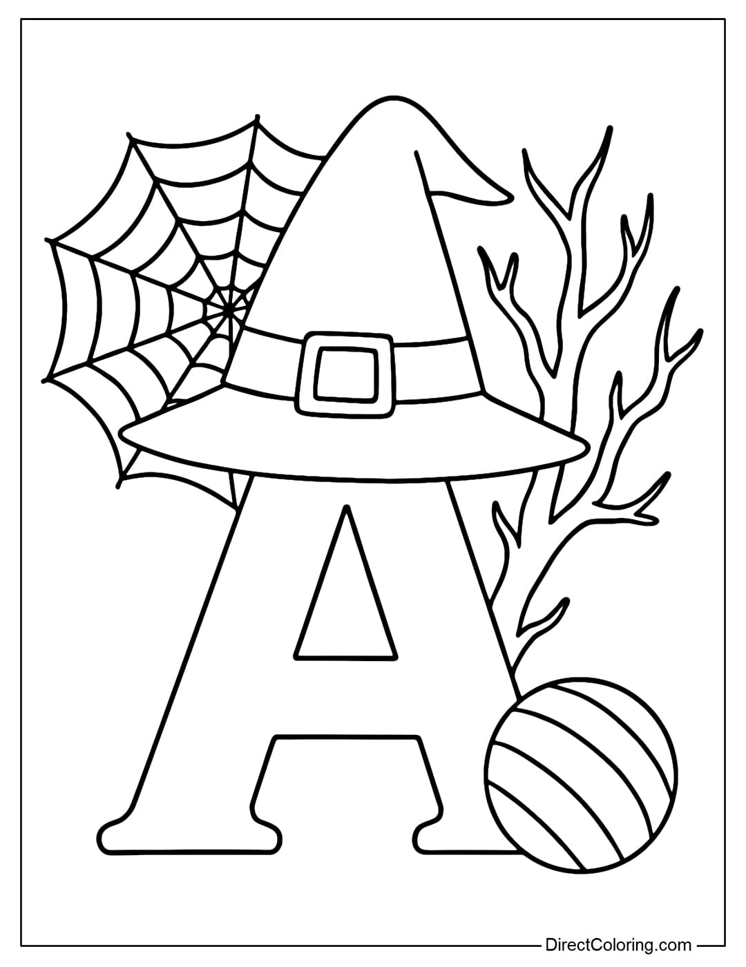 Halloween Alphabet Coloring Pages Free PDF To Download And Print