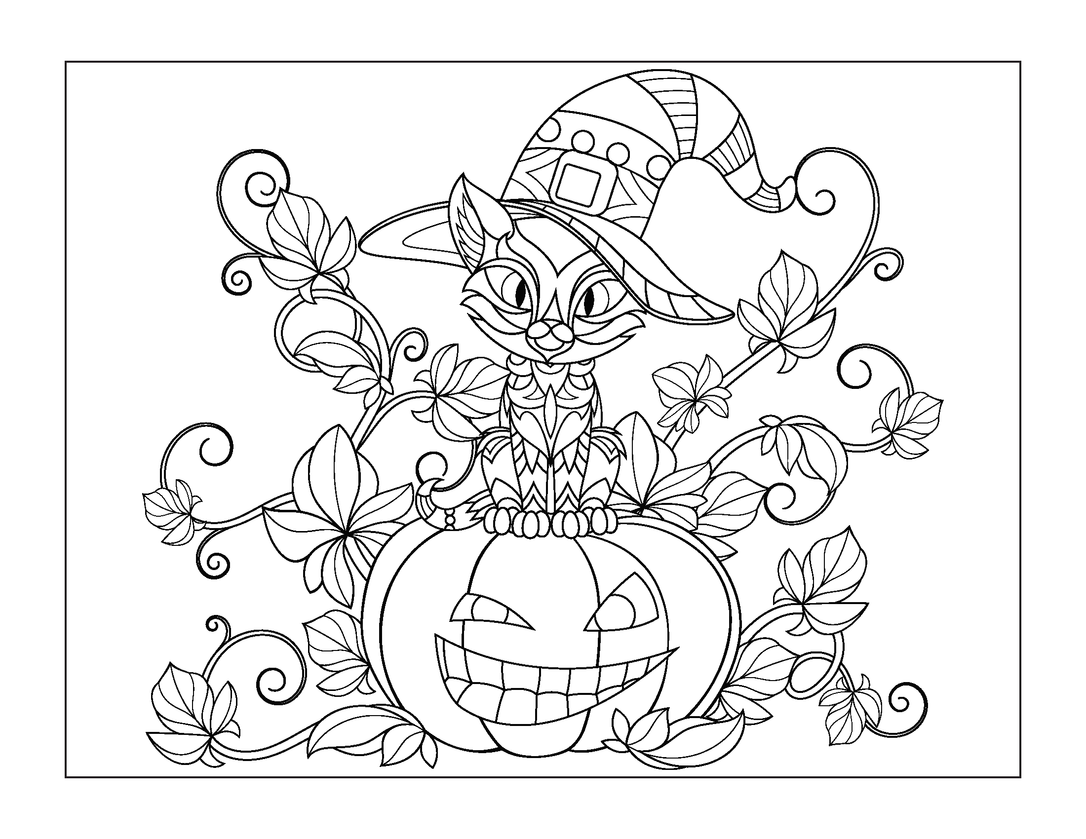 preschool halloween coloring page