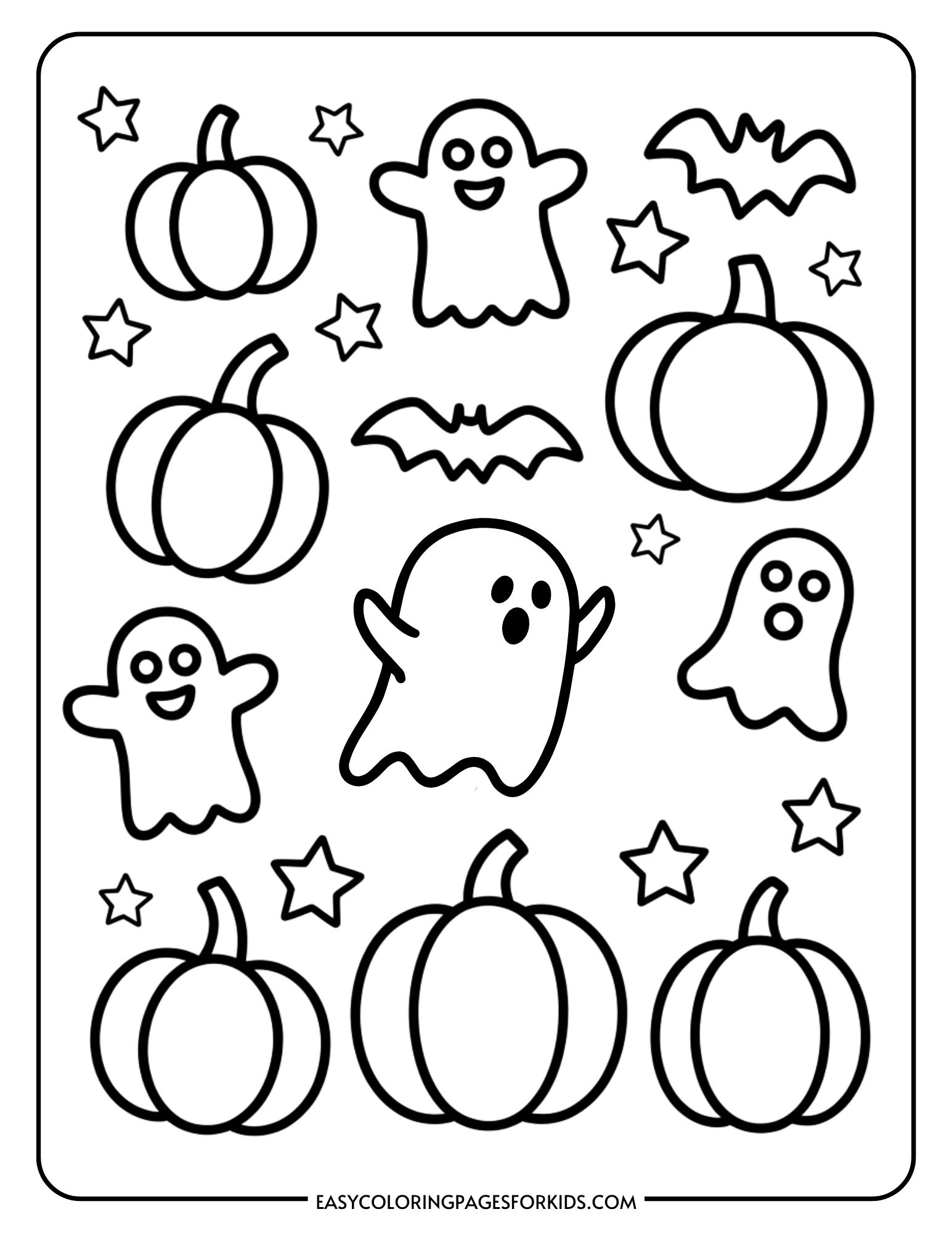 Halloween Coloring Pages For Preschoolers 4 Free Pages Easy Coloring Pages For Kids