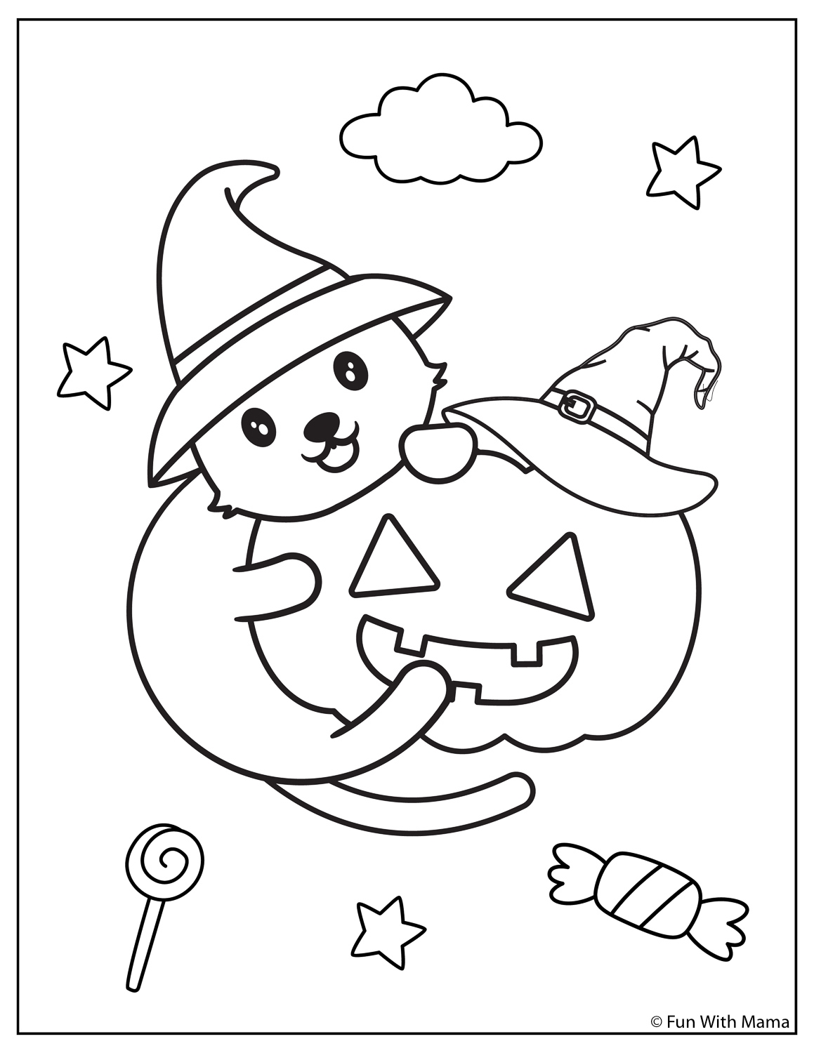 Halloween Coloring Pages Fun With Mama