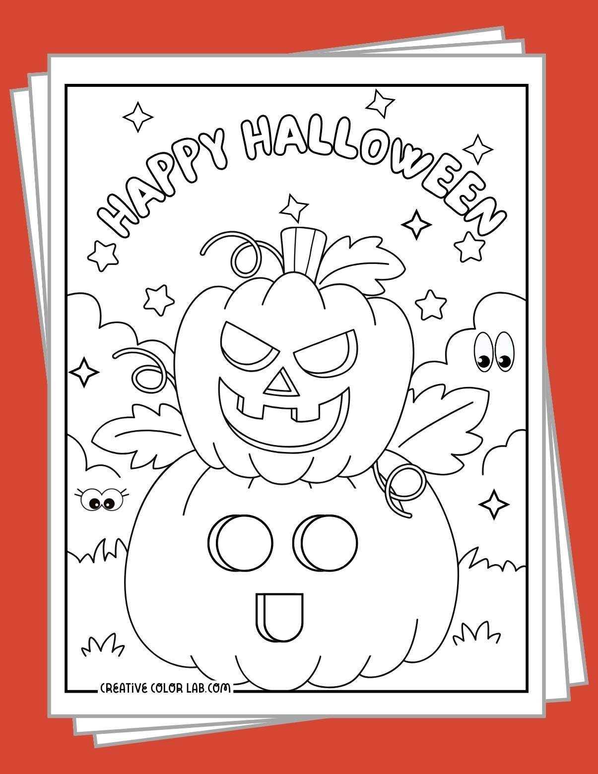 halloween color pages for preschool