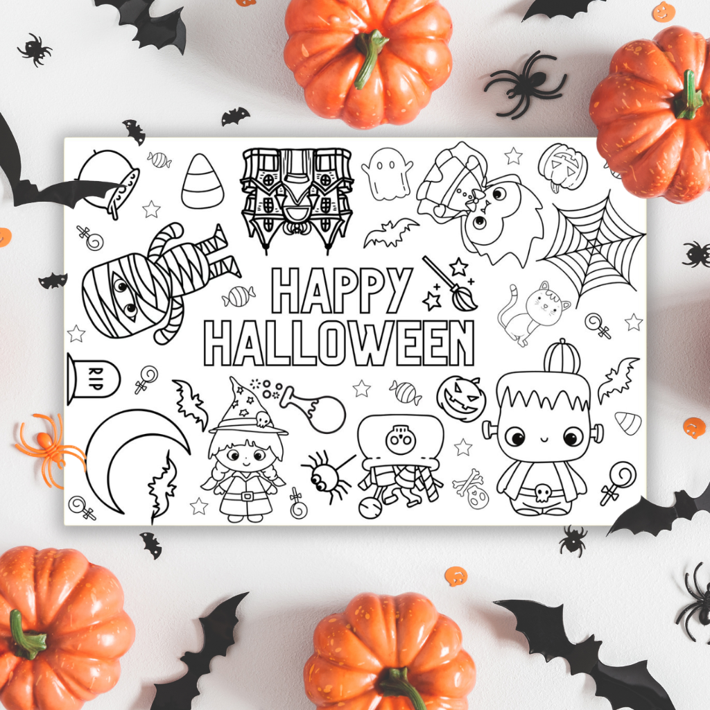 Halloween Coloring Poster Digital Download My Preschool Place