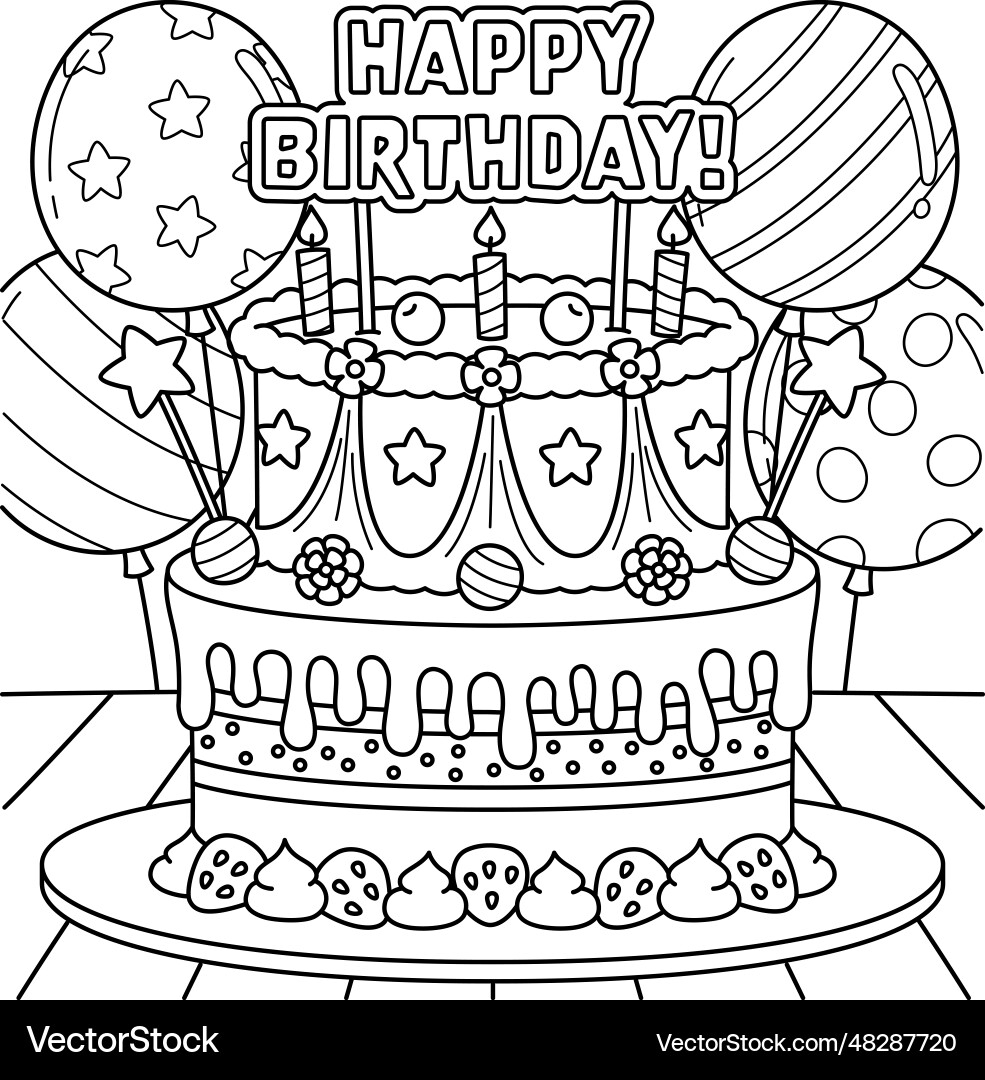 happy birthday coloring pages
