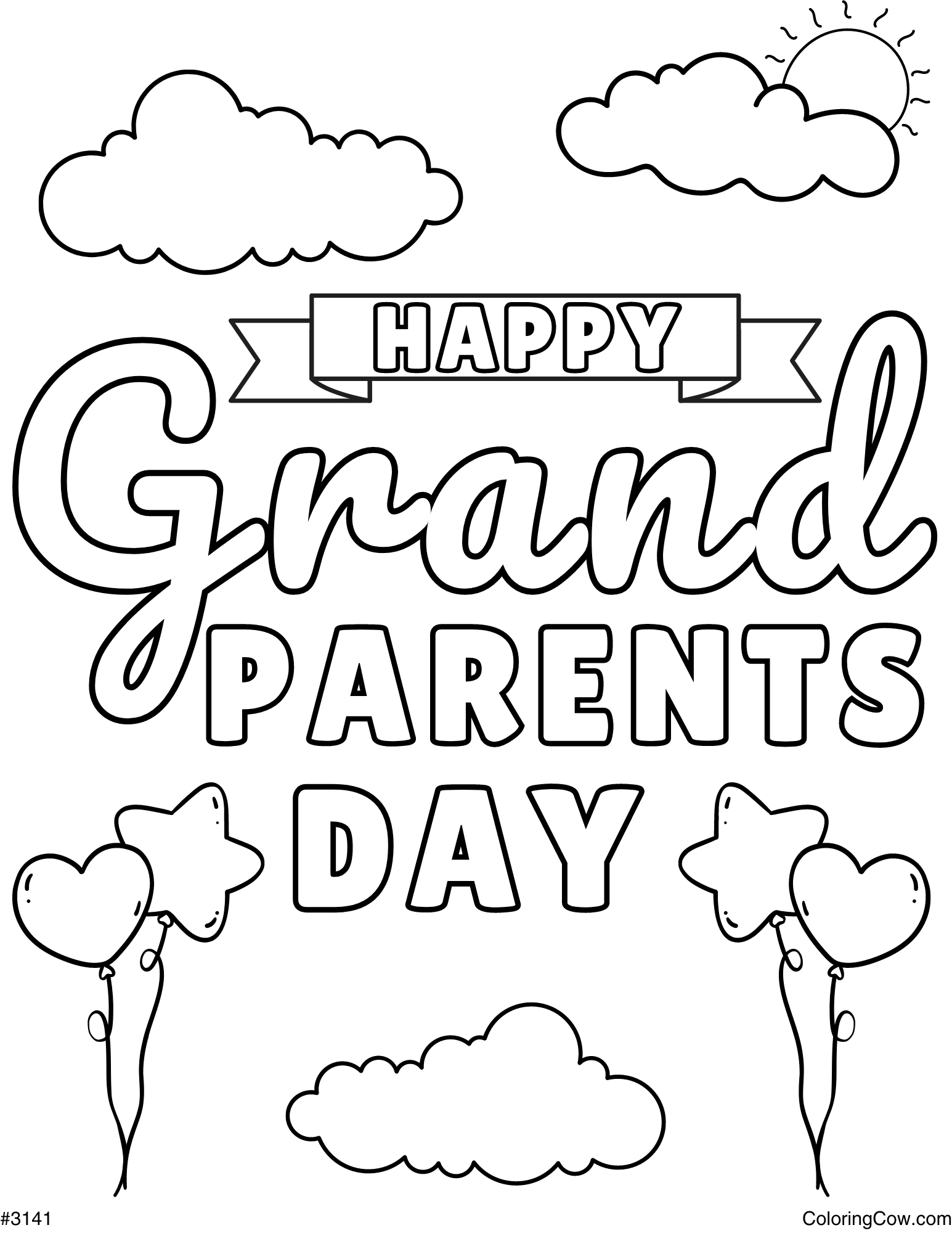 Happy Grandparent s Day Coloring Page