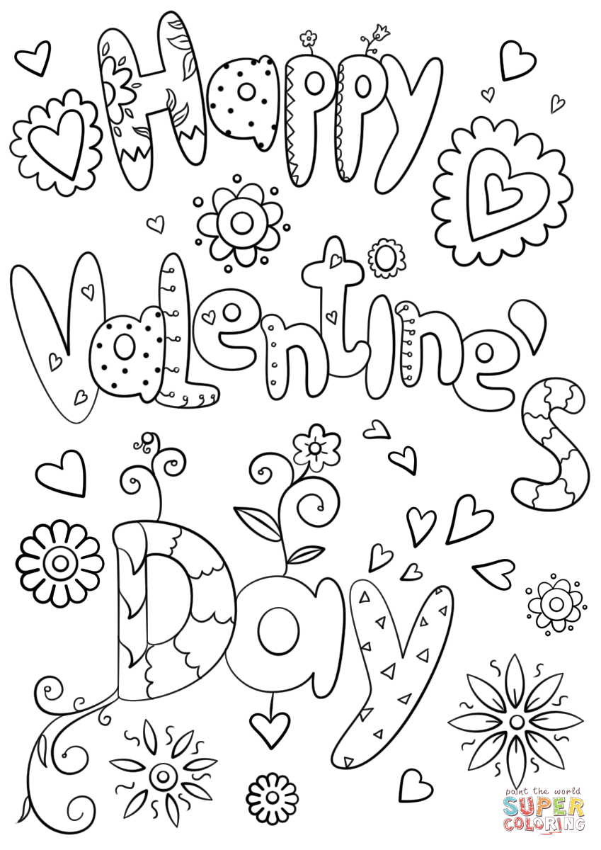 free valentines day coloring pages