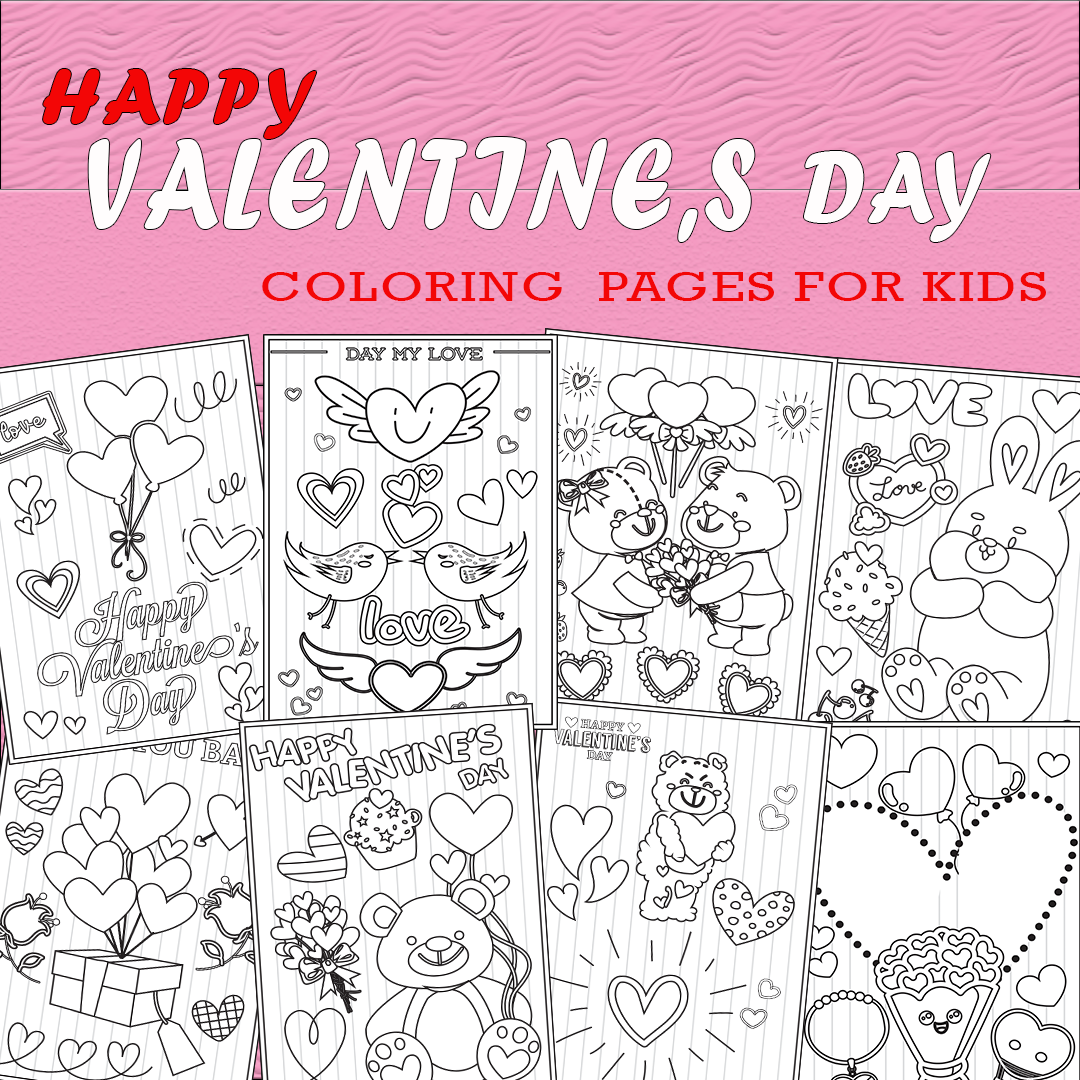 preschool valentines day coloring pages