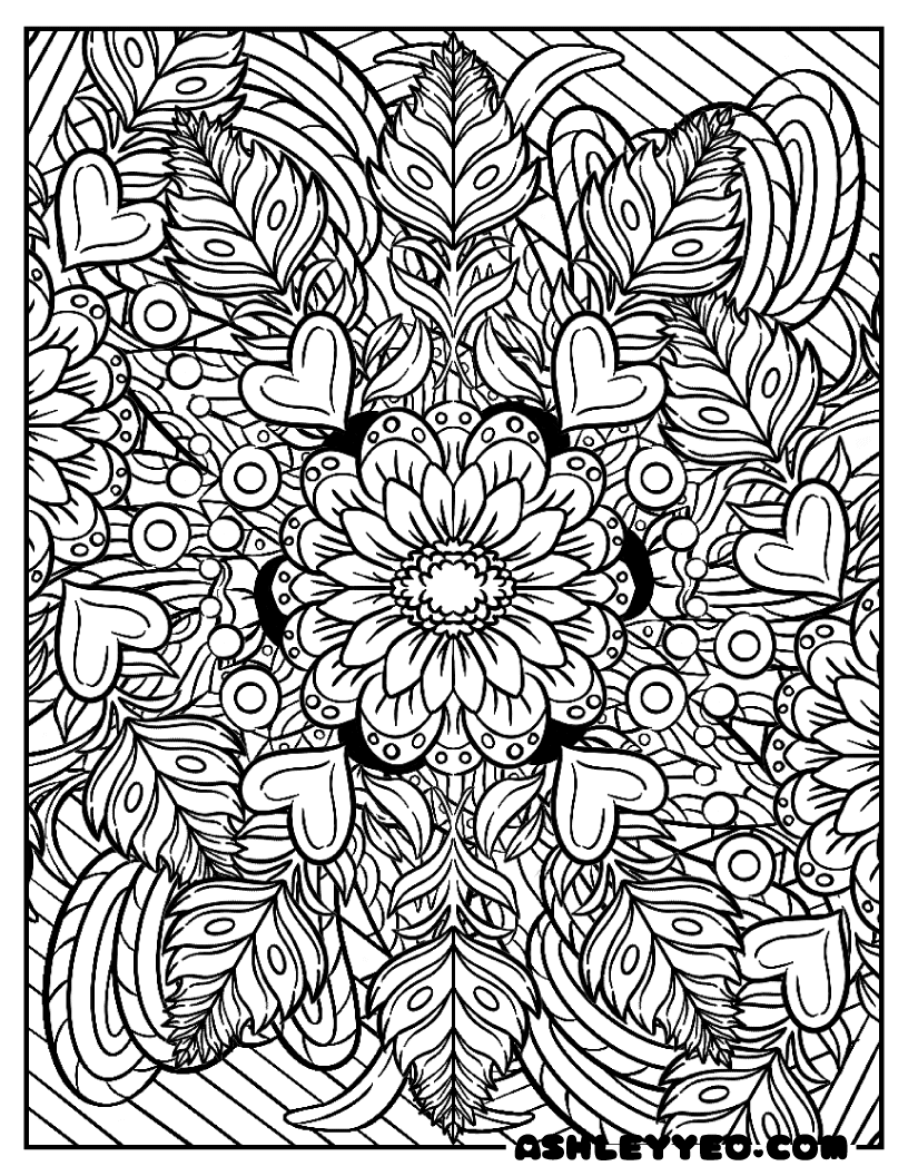 Hard Coloring Pages For Adults With Creative Challenging Designs Ashley Yeo