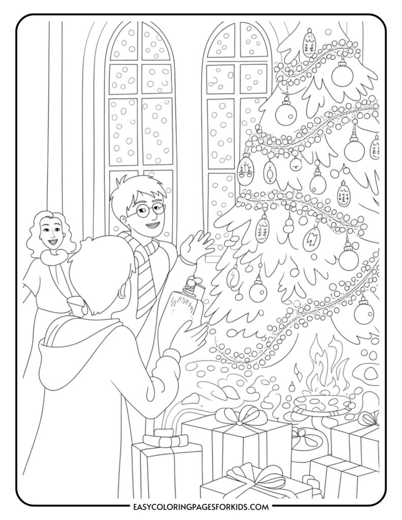 Harry Potter Christmas Coloring Pages 13 Pages To Print Easy Coloring Pages For Kids