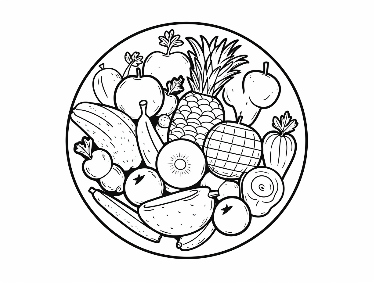 Healthy Foods Coloring Pages Top 50 Free Printable Designs