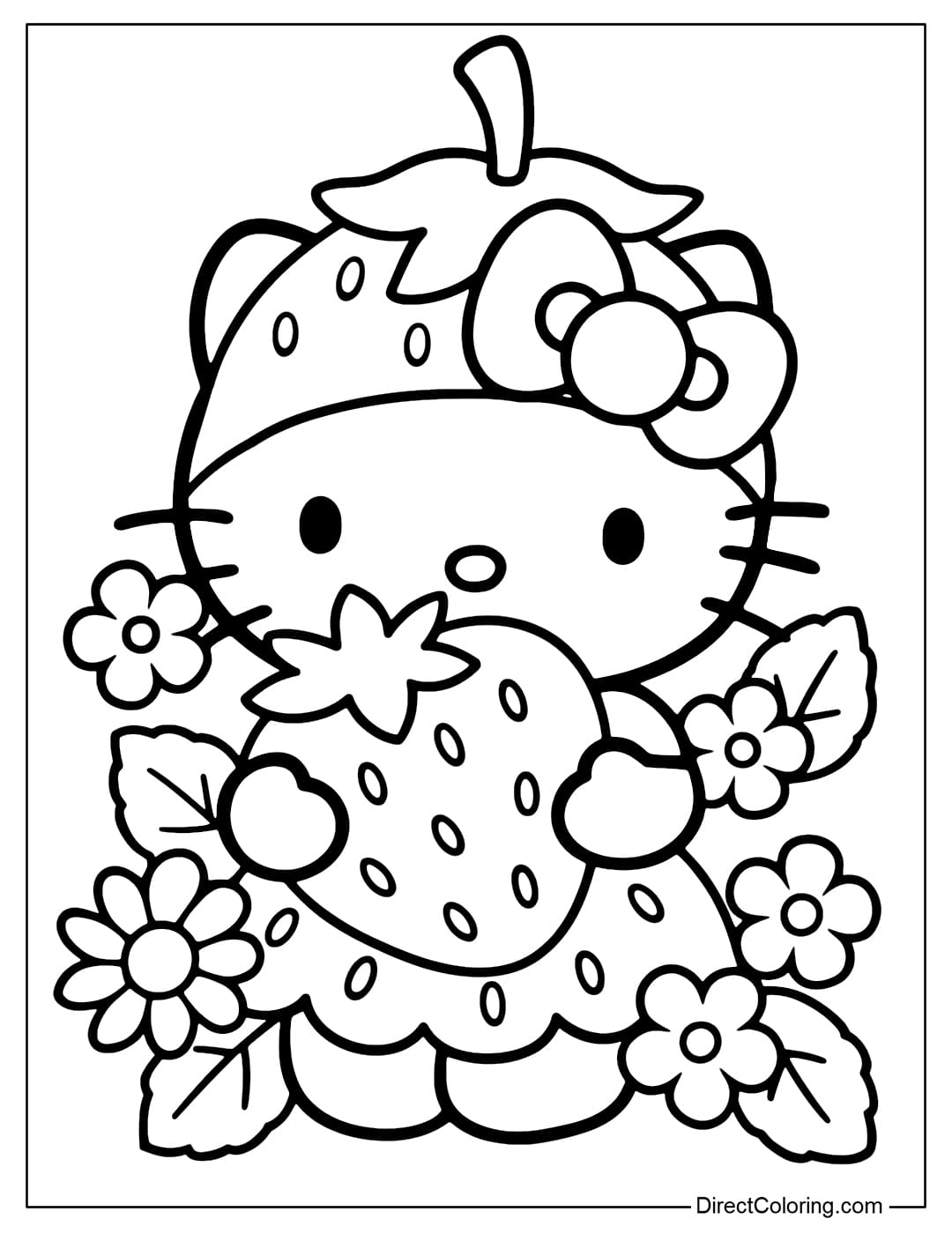 Hello Kitty Coloring Pages Free PDF To Download And Print