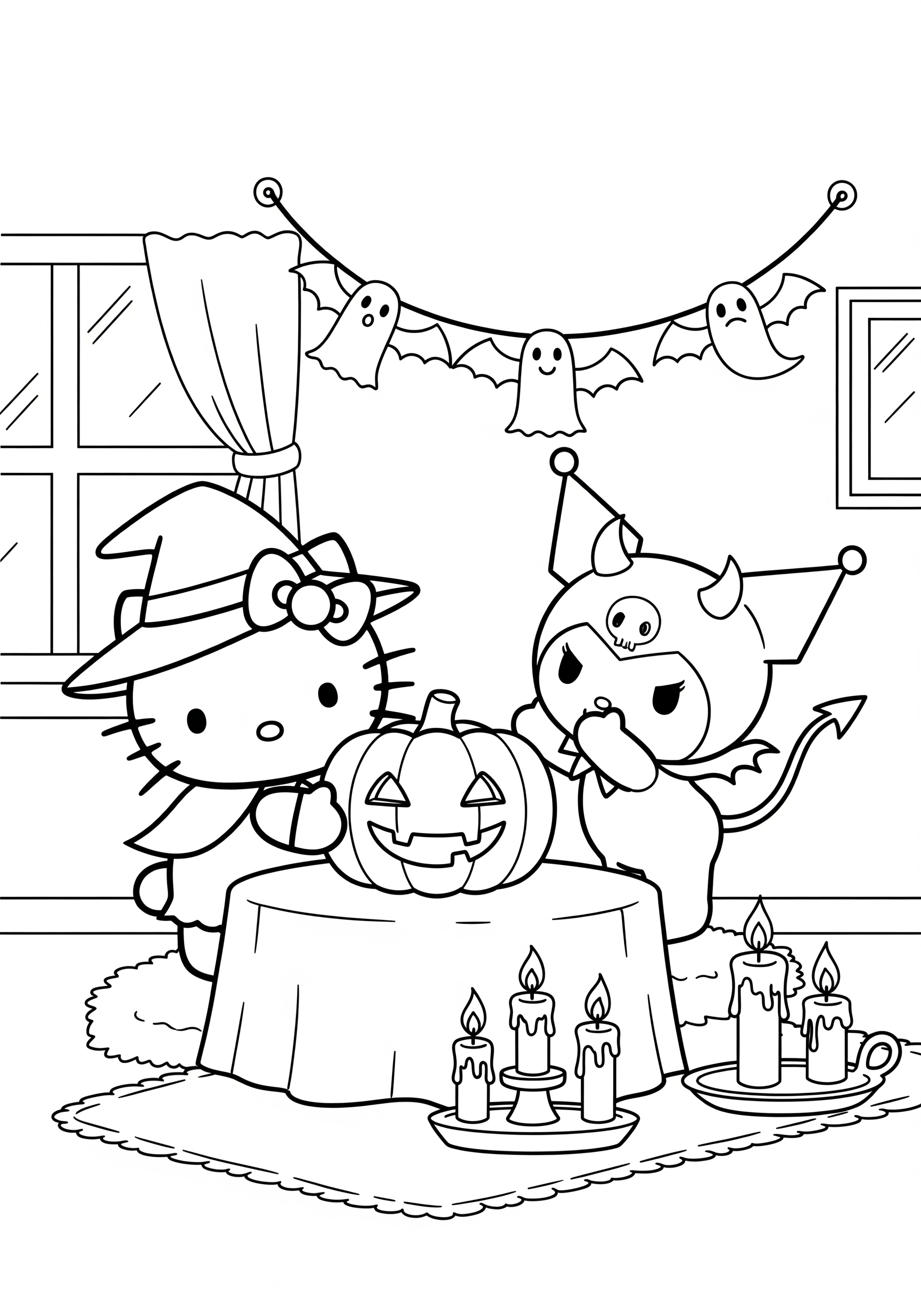 kitty coloring page