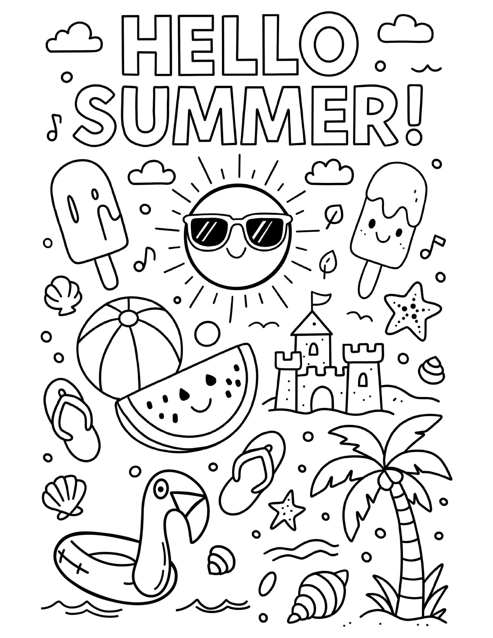 free printable coloring pages summer