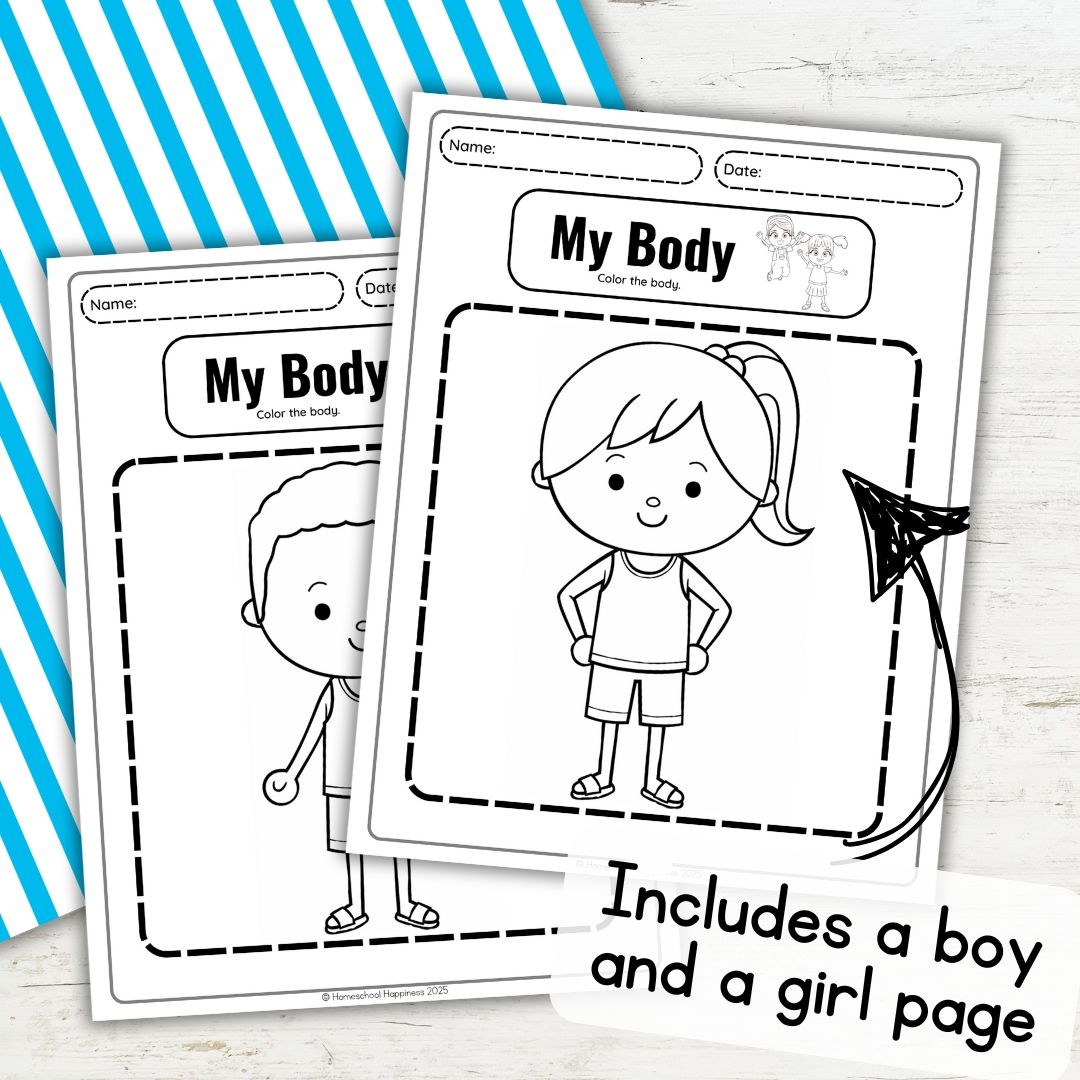 Human Body Coloring Pages For Preschoolers To Print