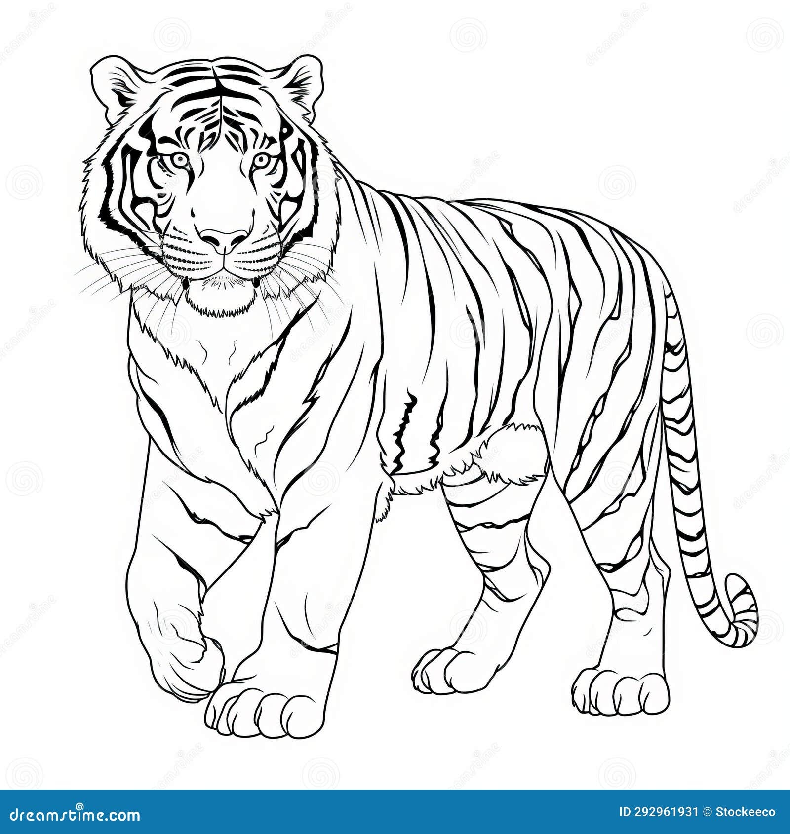 tiger coloring page