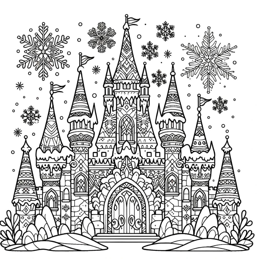 castle coloring page