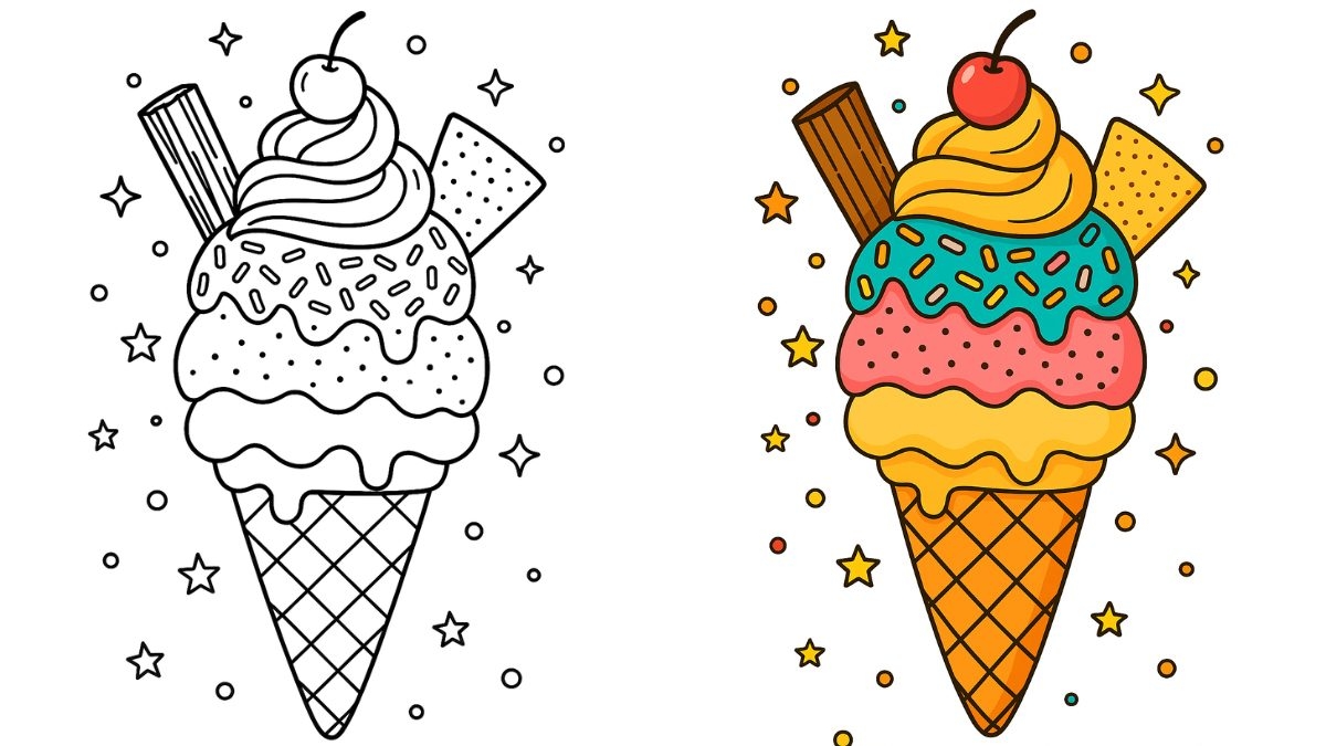 ice cream coloring page