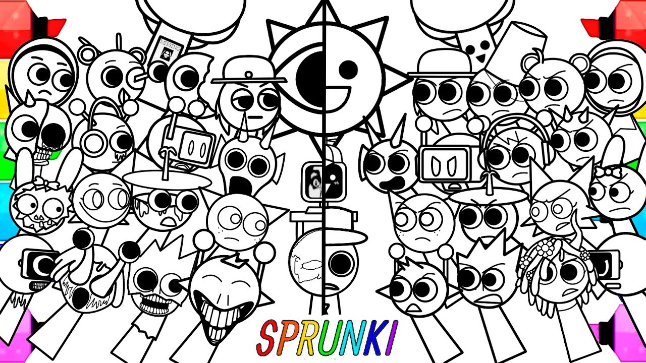 sprunki coloring pages