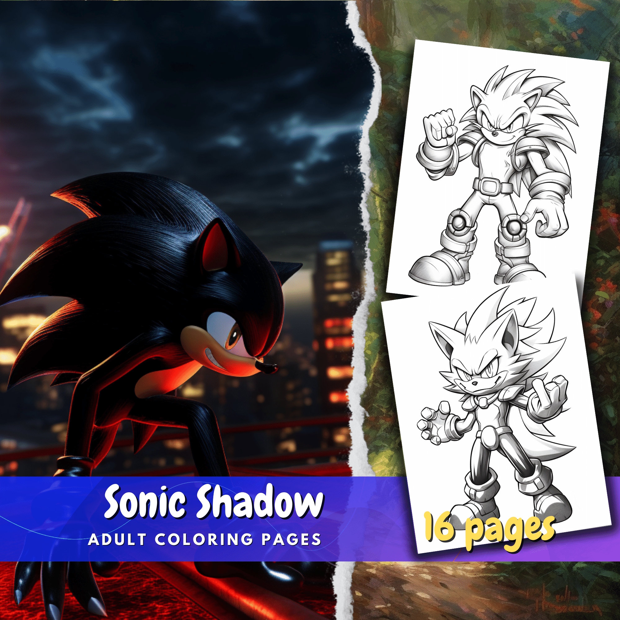 shadow sonic coloring pages