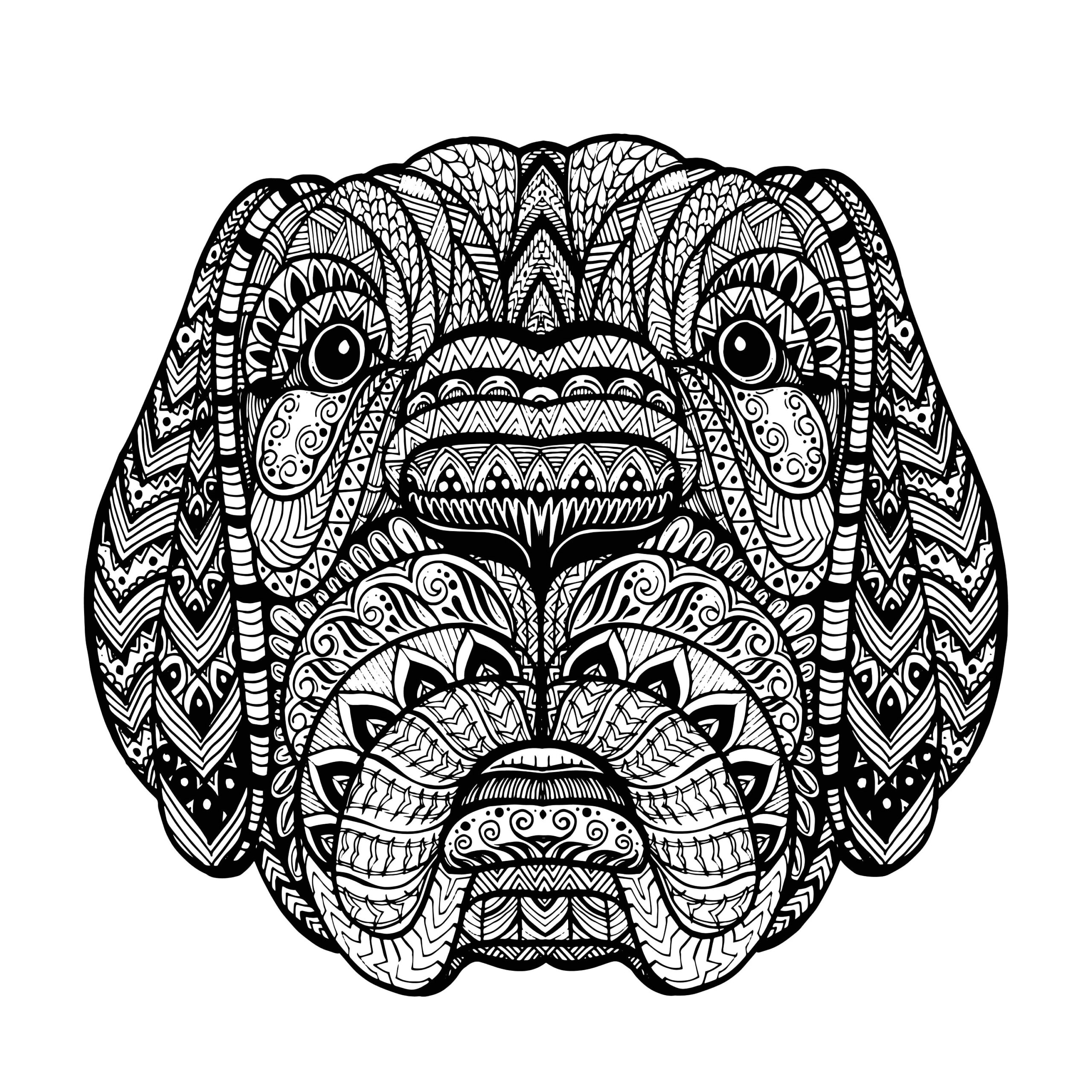 difficult animal coloring pages