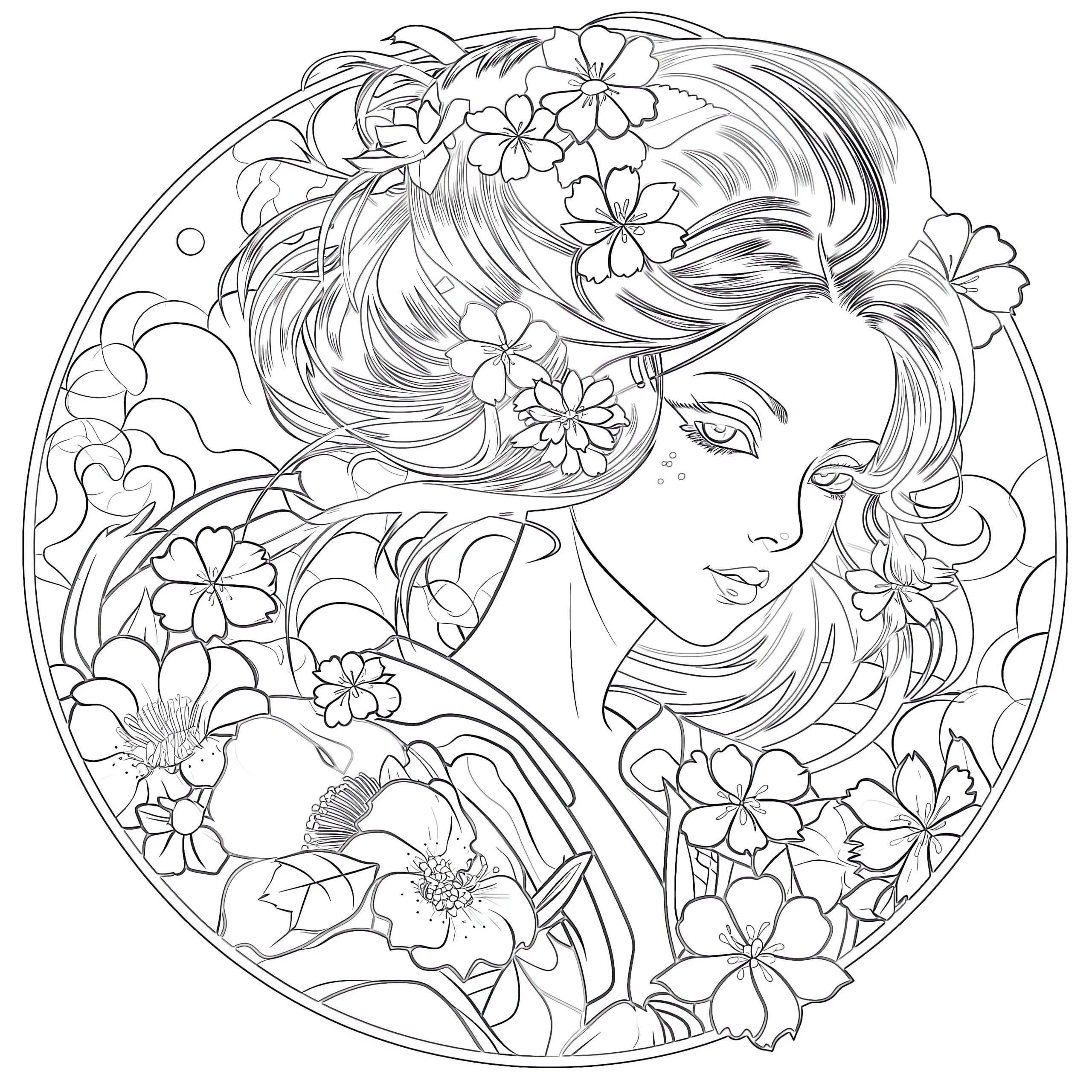 anime coloring pages for adults