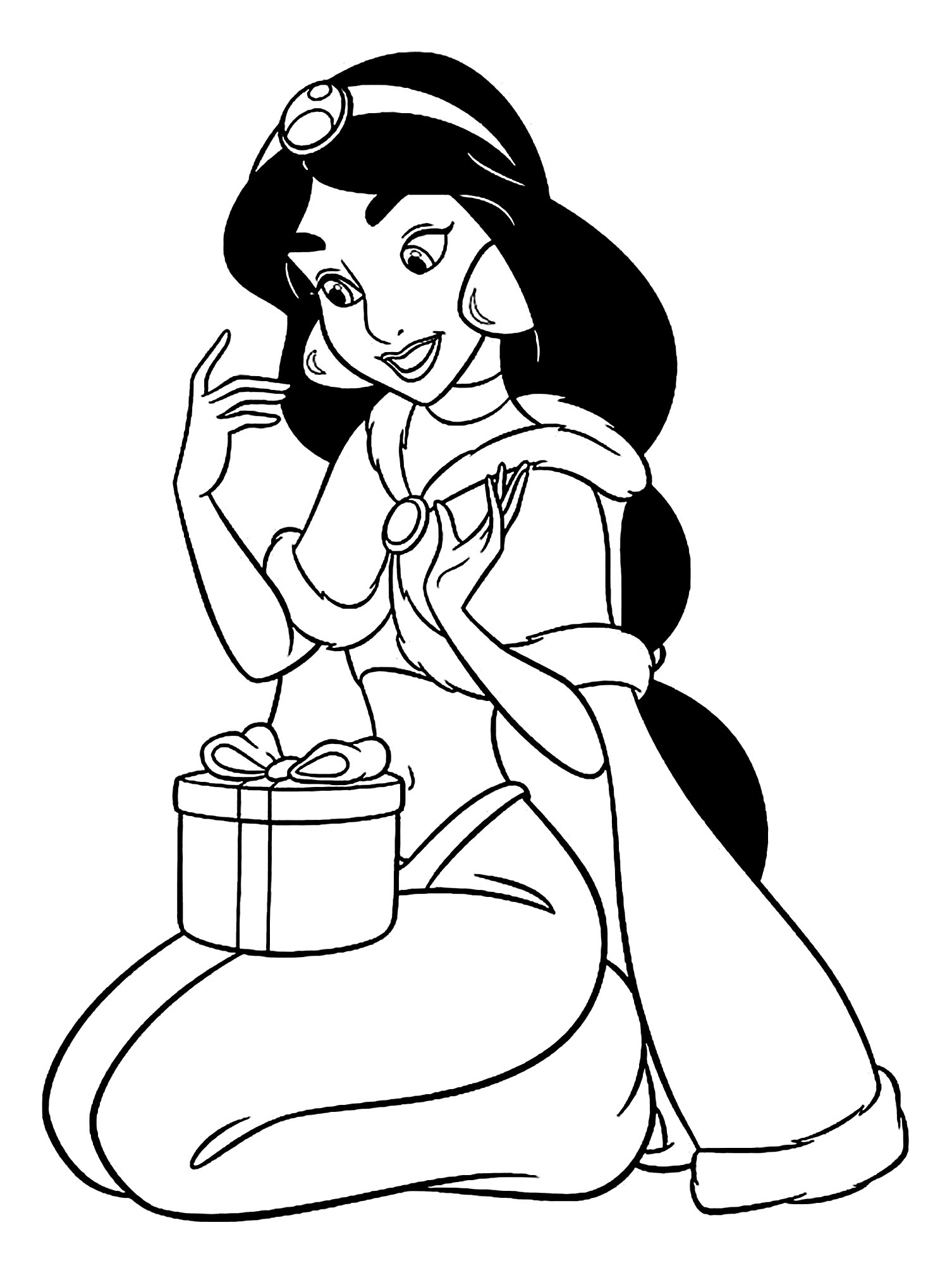princess jasmine coloring pages