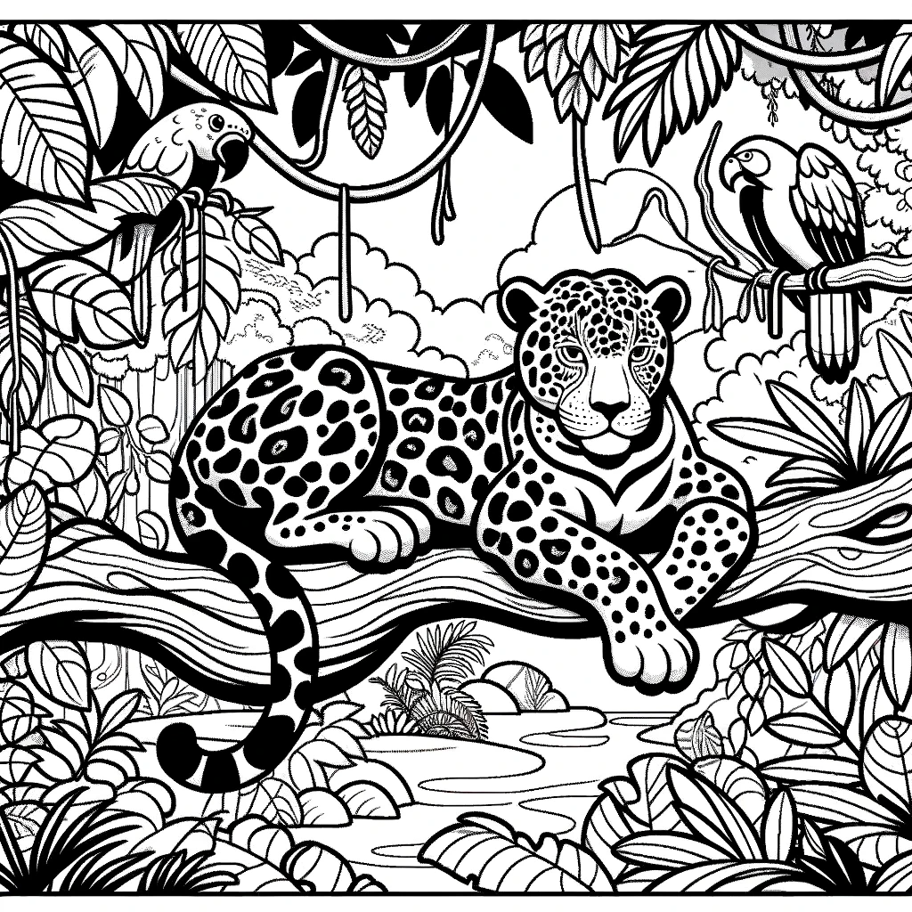 coloring pages jungle animals