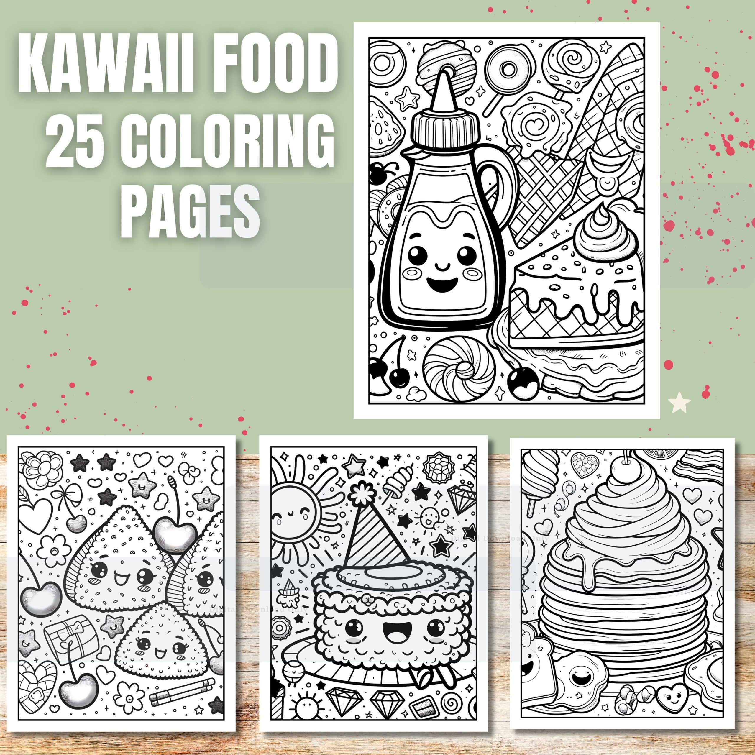 cute food coloring pages