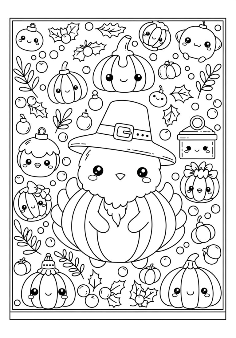cute thanksgiving coloring pages