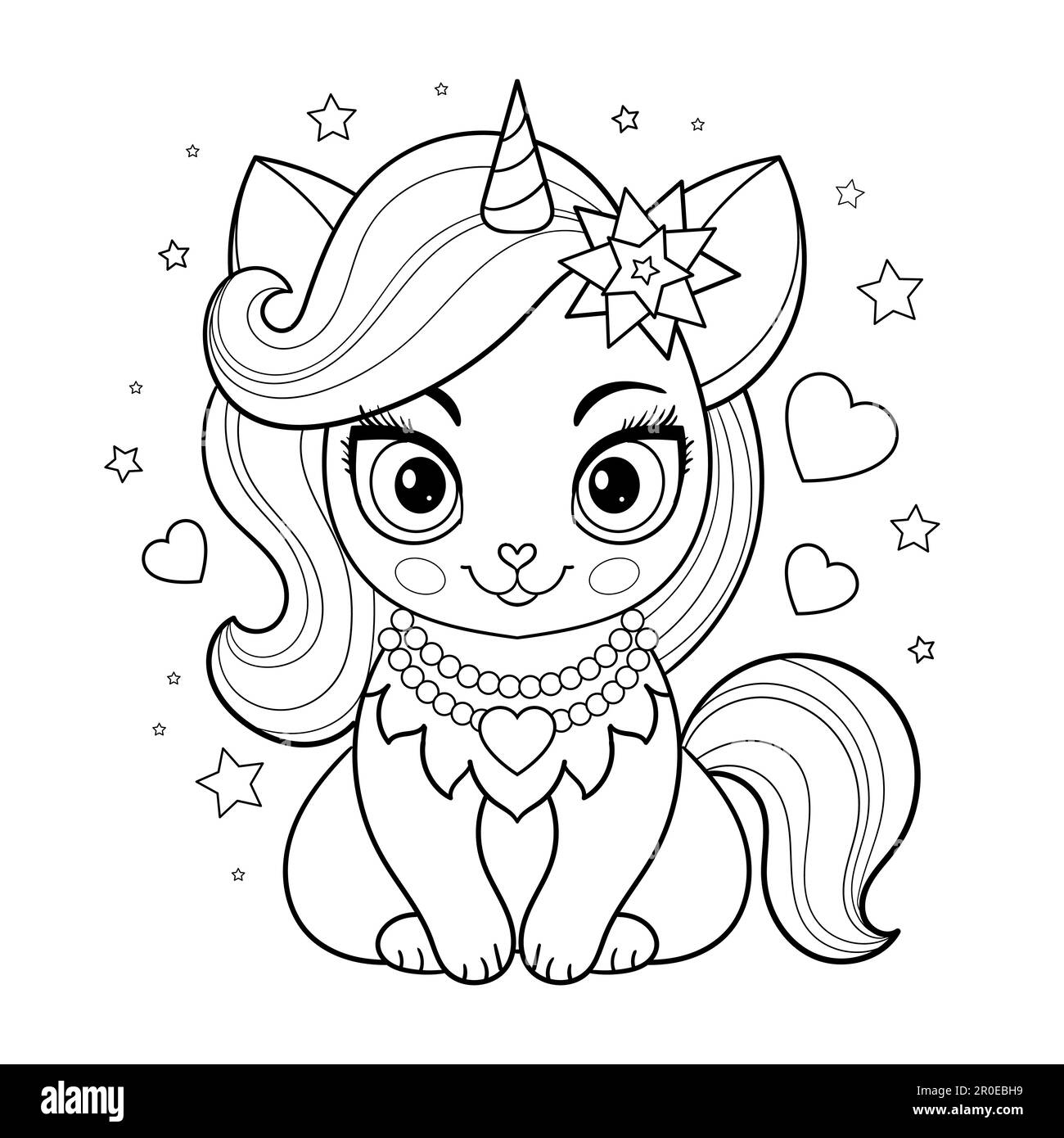 Kitty Cat Coloring Pages Hi res Stock Photography And Images Alamy