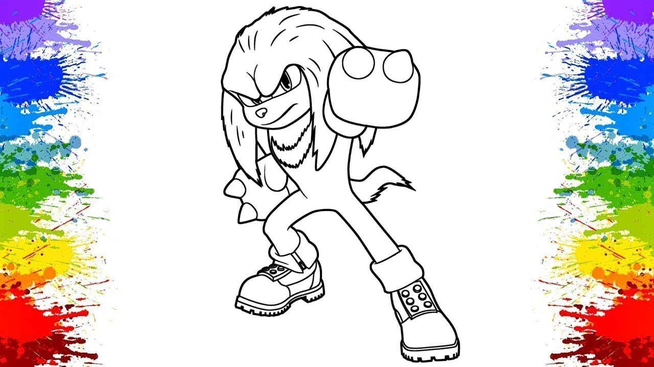 knuckles coloring page