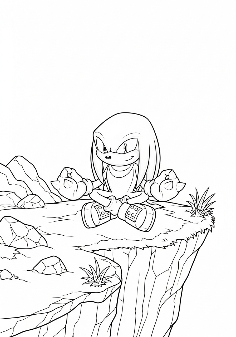 Knuckles Coloring Page