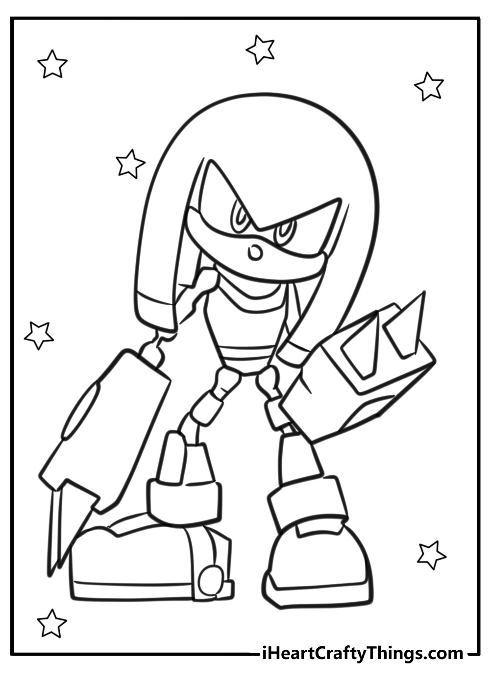 Knuckles Coloring Pages 20 Printable PDFs For Free