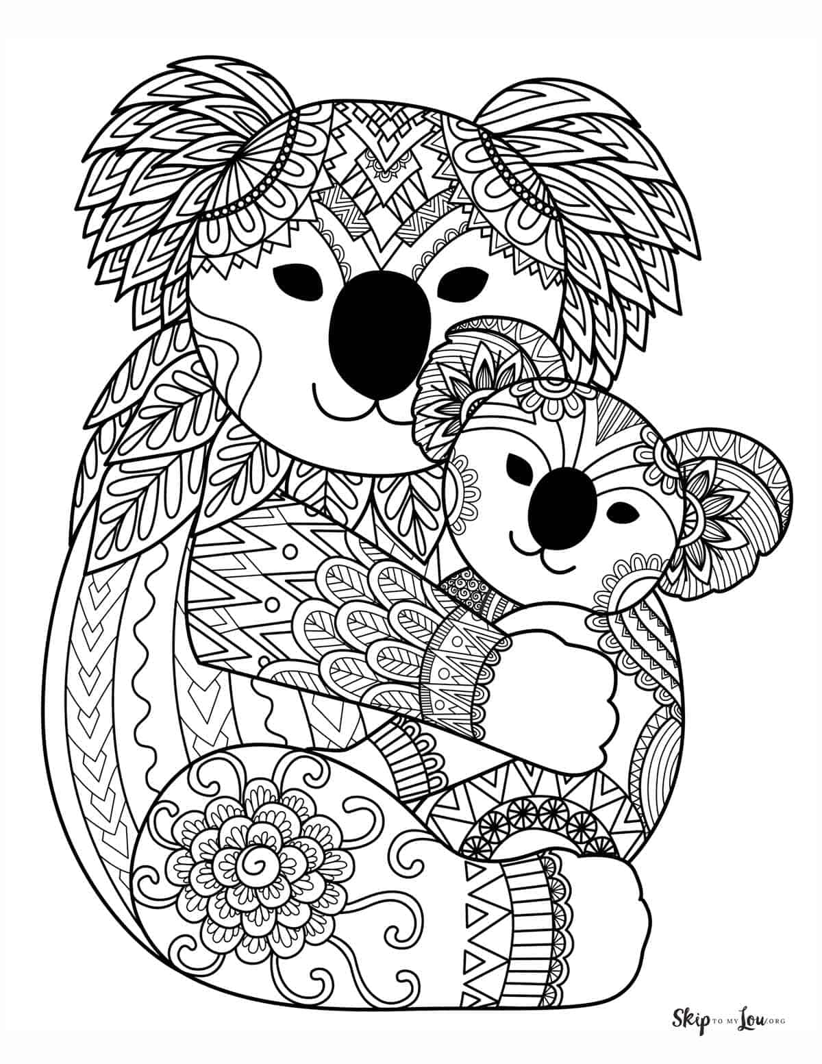 koala coloring pages