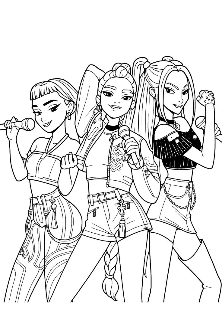 KPop Demon Hunters Coloring Pages