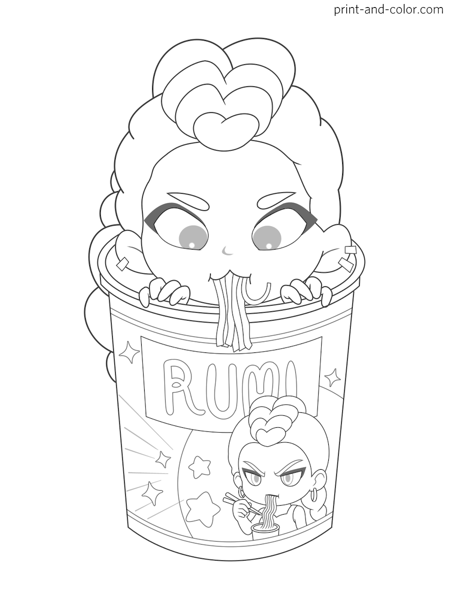 kpop demon hunters coloring pages